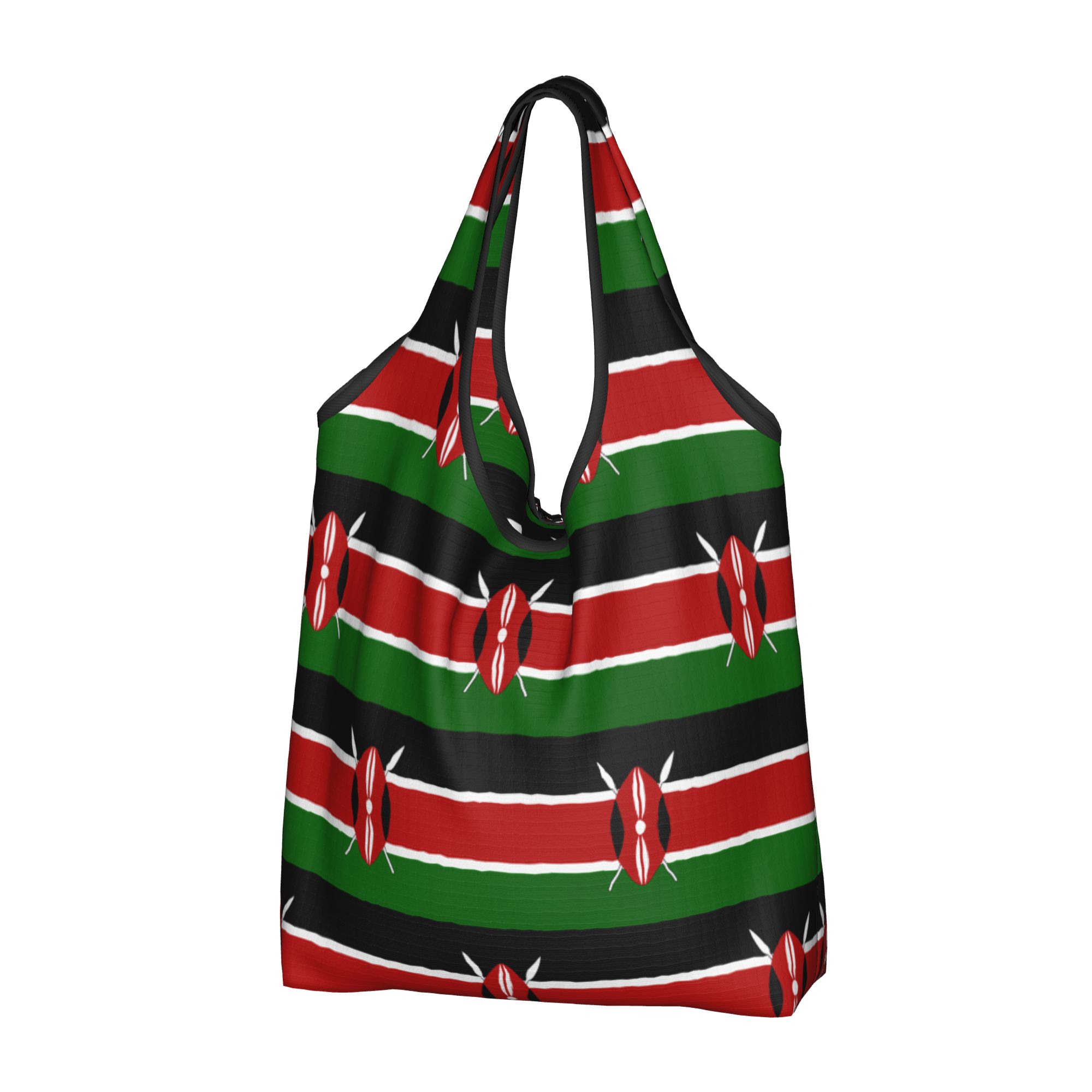 Women Bags Kenya - Recycling Keniaanse vlag boodschappentas Dames draagtas