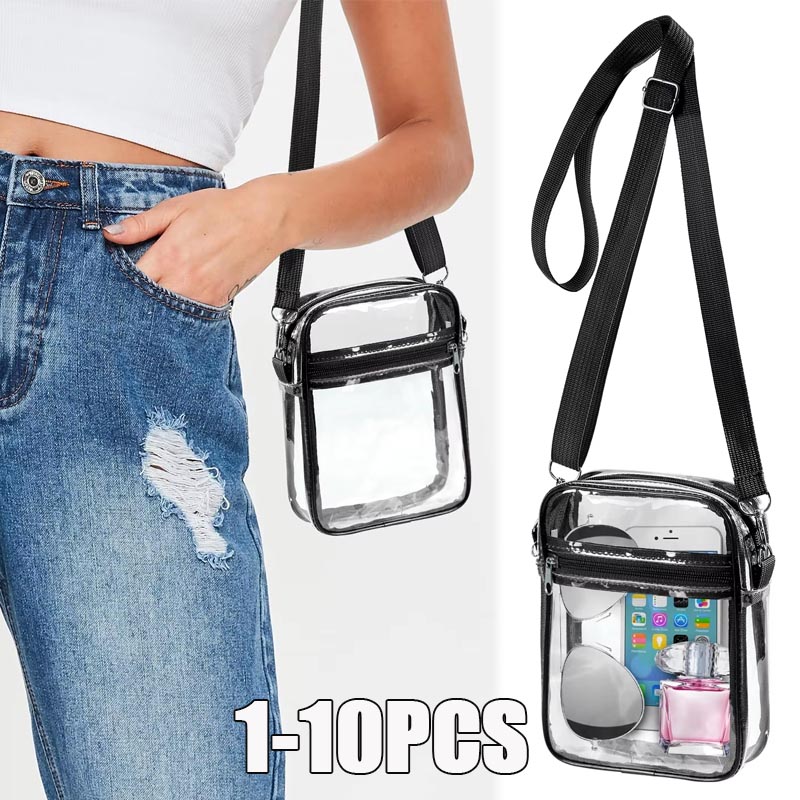 Women Bags And Purses - 1-10 stuks Dames Transparante Schoudertas met