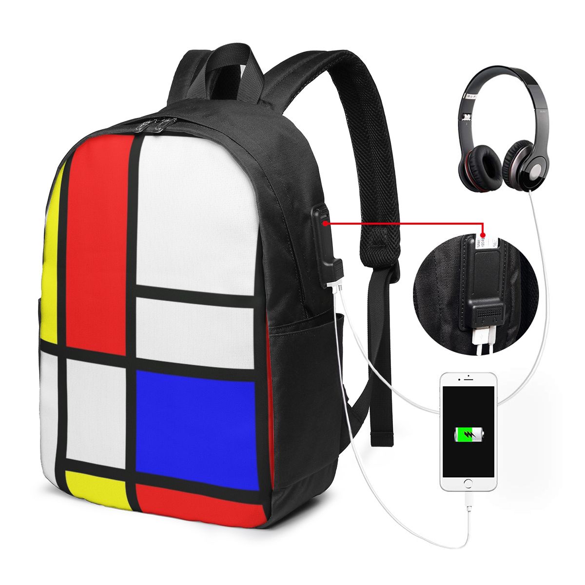 Piet Mondriaan Compositie Rugz - Women'S Bags Travel recensie en prijs