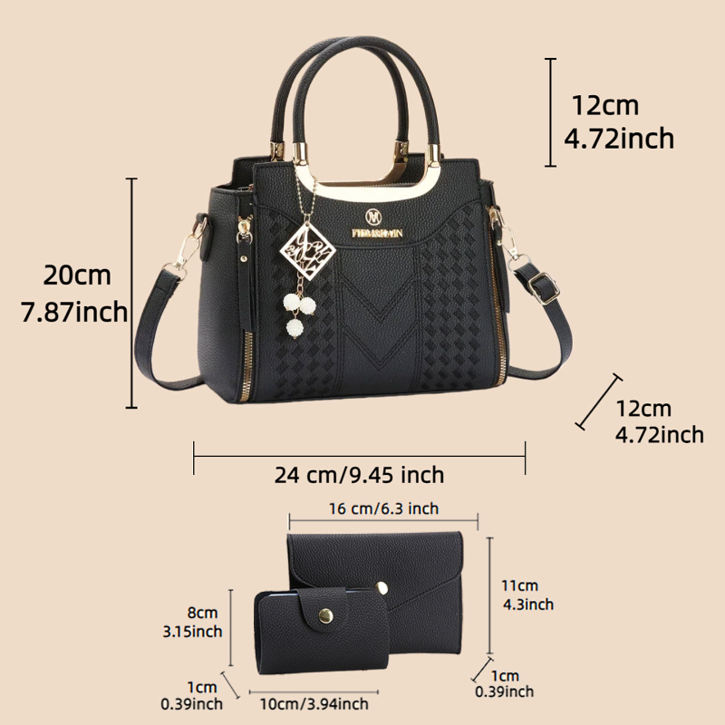 3-delige handtasset van lychee - Women'S Crossbody Bags recensie en prijs