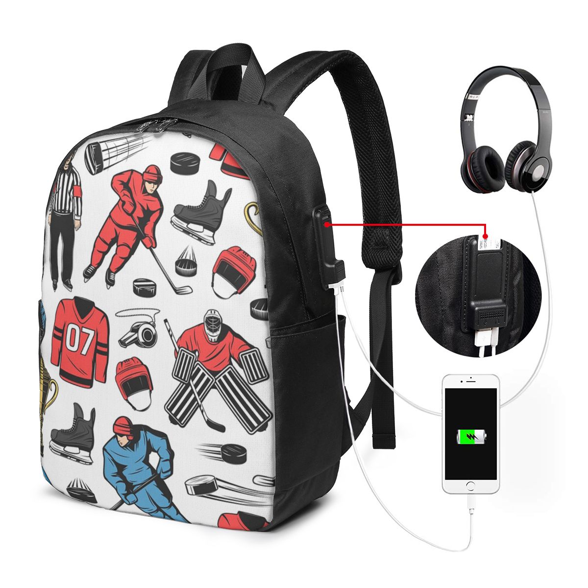 IJshockeyspelers op de ijsbaan - Women'S Bags Travel recensie en prijs