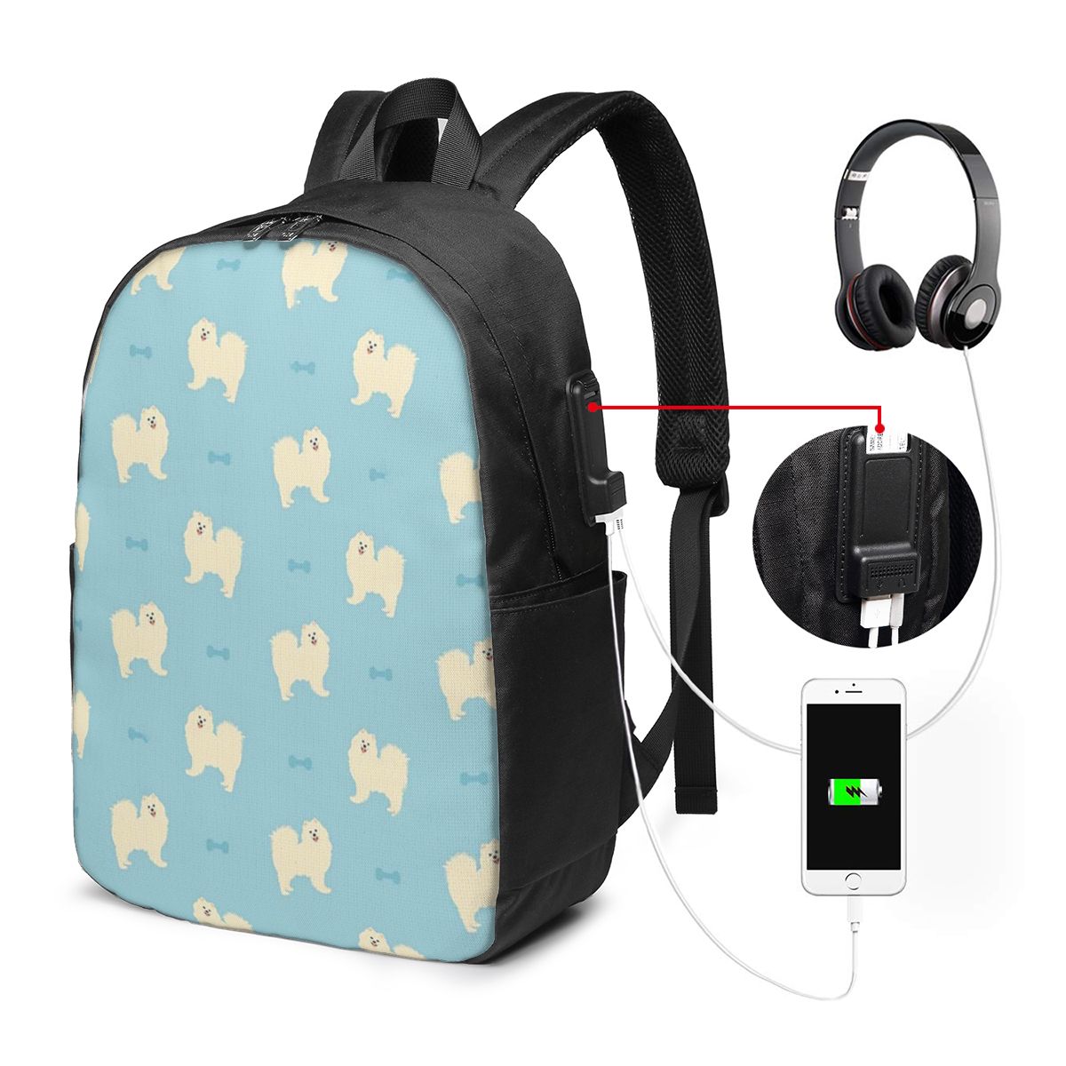 Samoyed Dog Backpack Reistas v - Women'S Bags Travel recensie en prijs