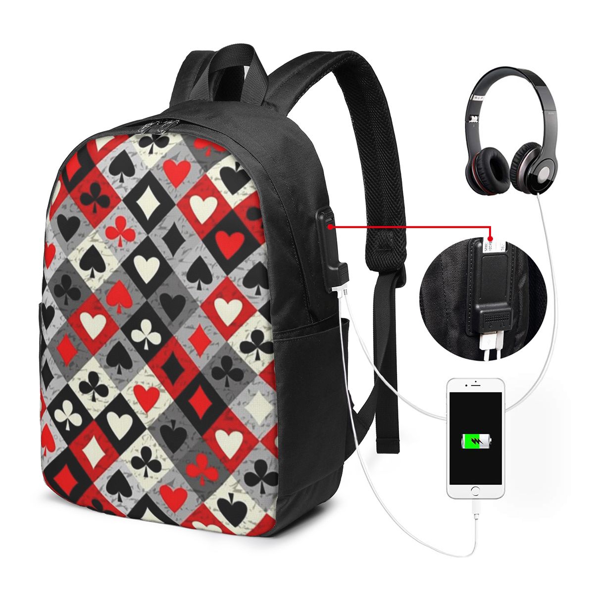 Speelkaarten Poker Print Rugza - Women'S Bags Travel recensie en prijs