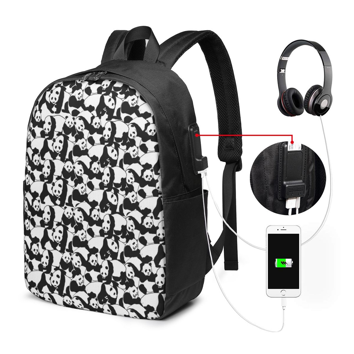Panda Patroon Rugzak Reisnoteb - Women'S Bags Travel recensie en prijs