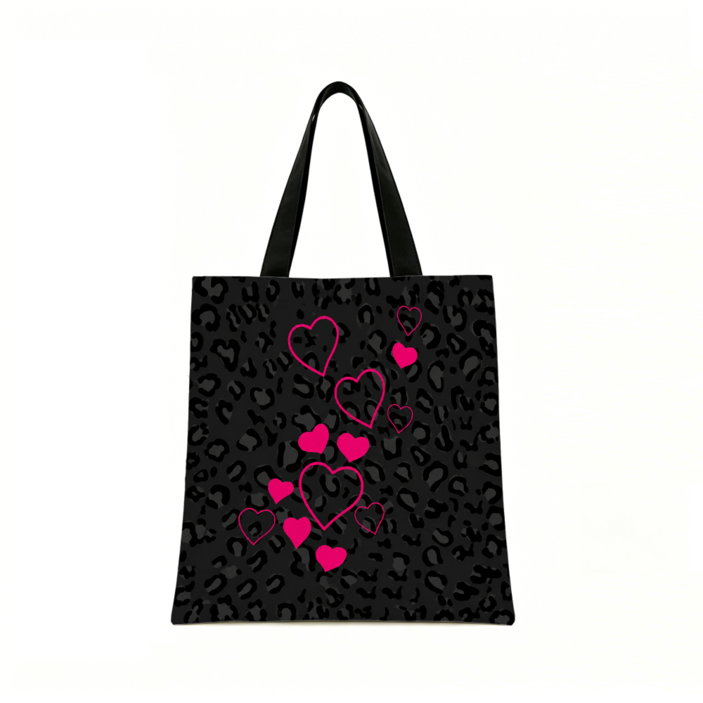 Zwarte luipaardprint roze hart - Women Bags And Purses recensie en prijs